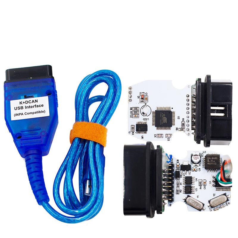 K+DCAN OBD2 INPA Interface Car Diagnostic Tool Cable with FT232RL Chip and  Switch for BMW E60 E61 E63 E83 Code AUX